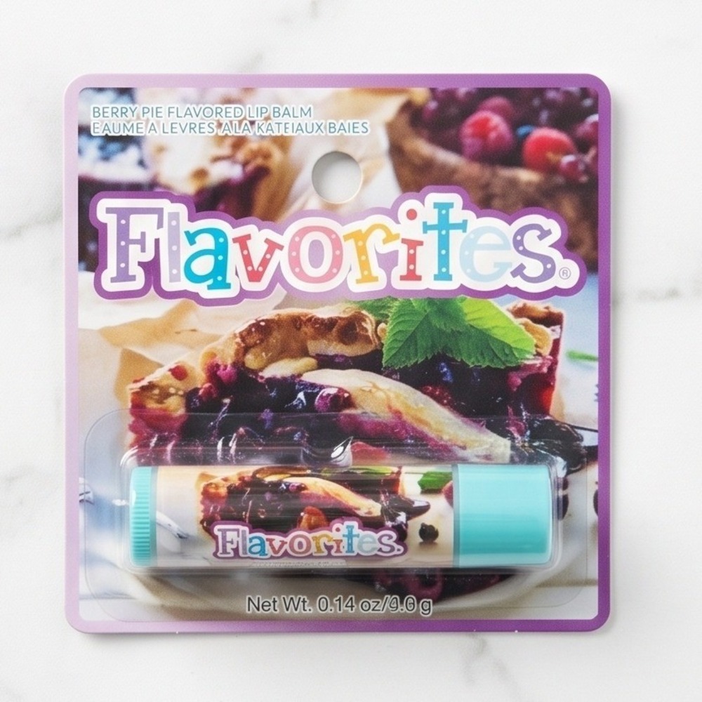 Flavorites Berry Pie Flavored Lip Balm Markwins Beauty Blue Discontinued 0.14oz